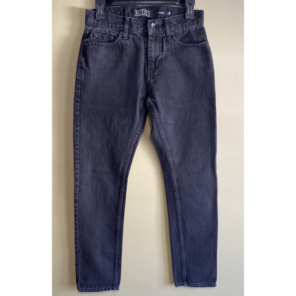 RUDE XXX 28x32 Black Straight Leg Jeans